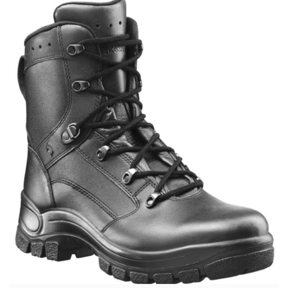 Haix Air Power P7 Black Leather Tactical Boots, Size 11.5